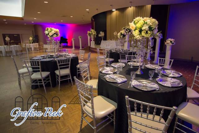 Table setup with centerpiece