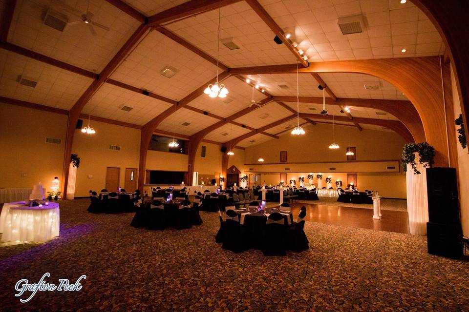 Wedding reception and dance floor