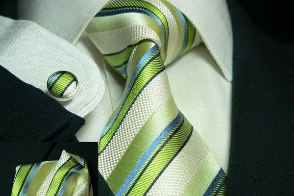 Green Stripe Tie Set