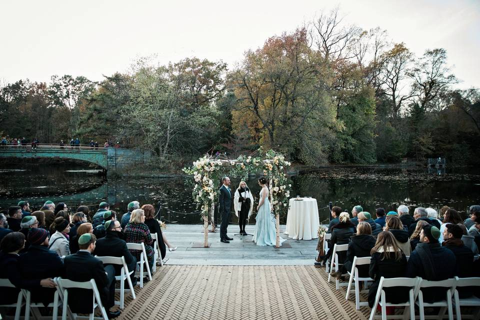 Beautiful chuppah in nature