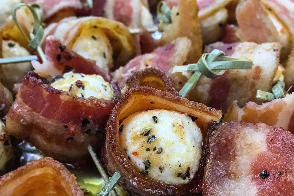 Bacon Wrapped Fresh Cheese