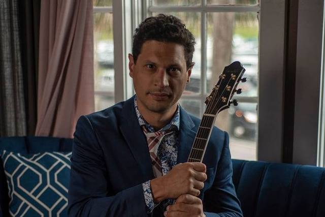 Musician with the guitar