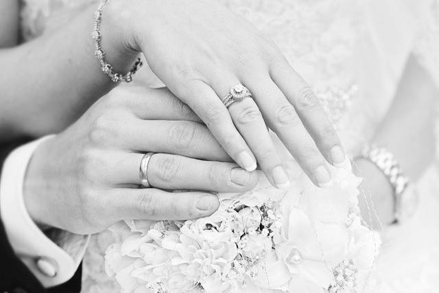 The rings, exchanged