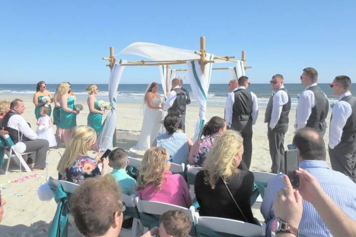 A beach wedding