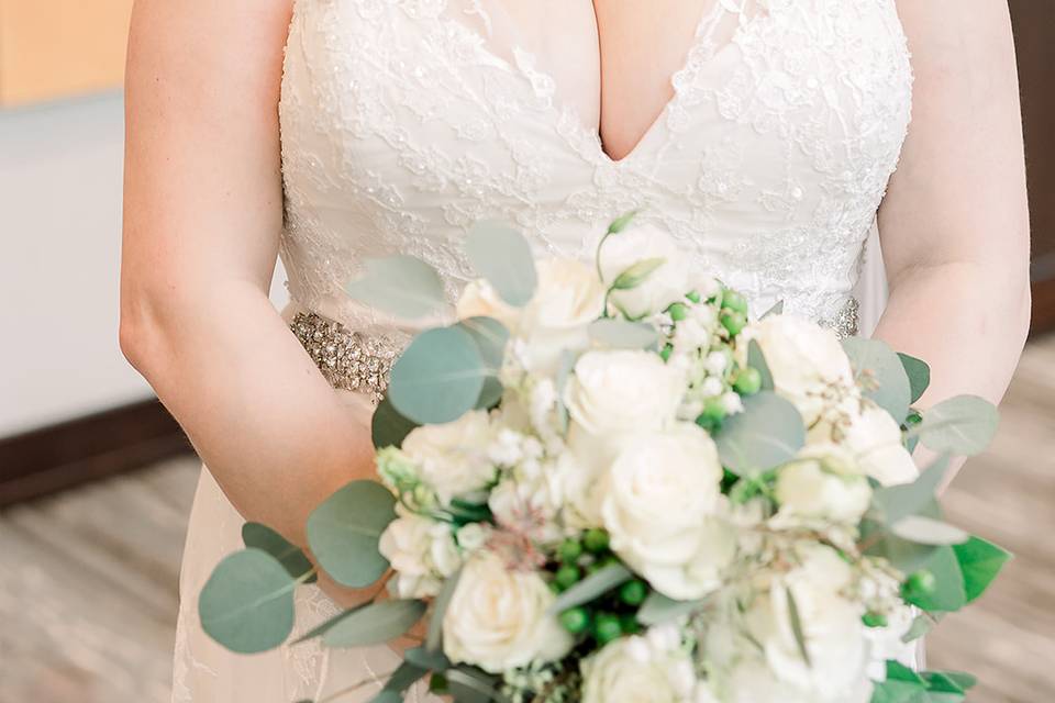 Bride in white