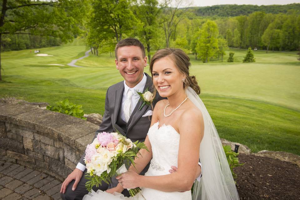 The groom and bride