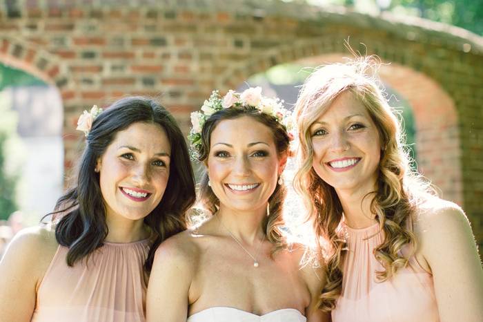 The bride with friends