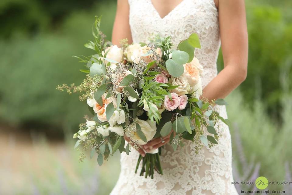 Bridal garden-style bouquet