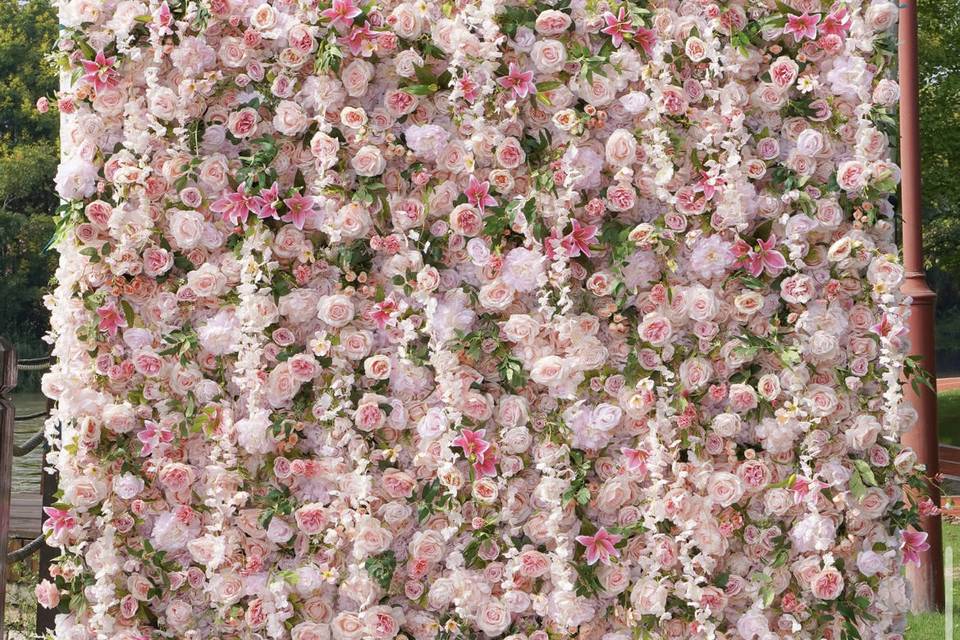 Pinking of You Flower Wall