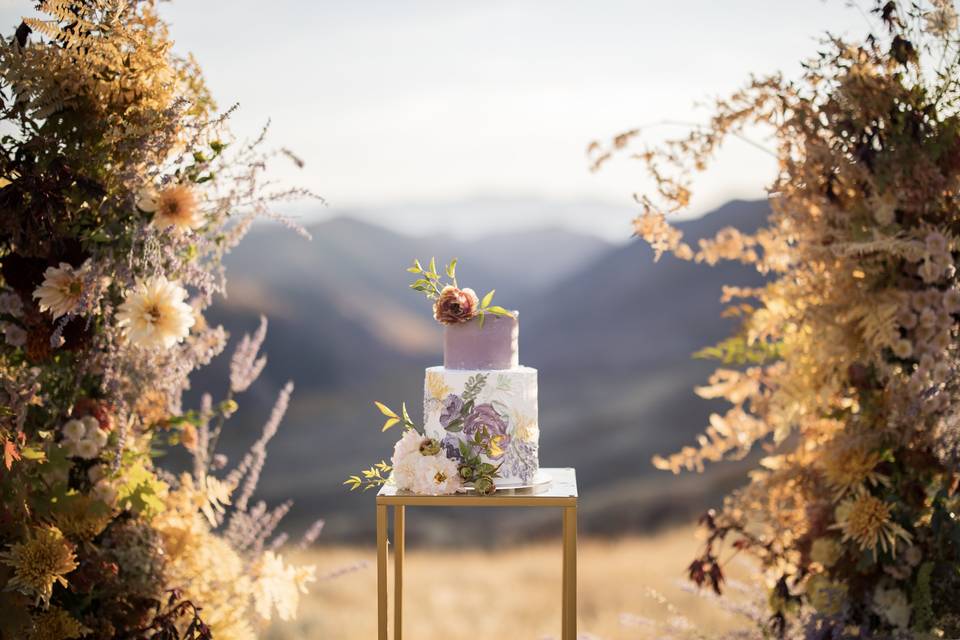 Elopement Wedding Cake Utah