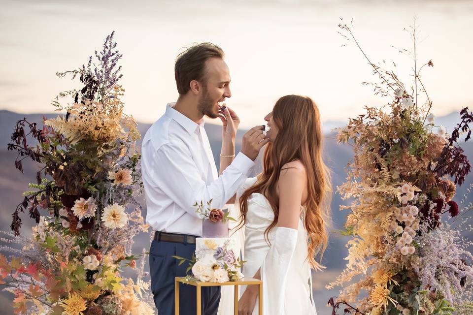 Elopement Wedding Cake Utah