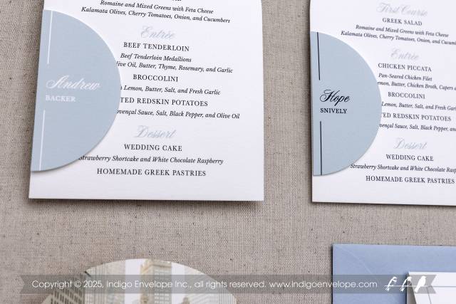 Personalized Menu Cards