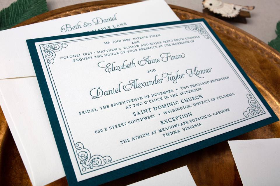 Letterpress Invitation