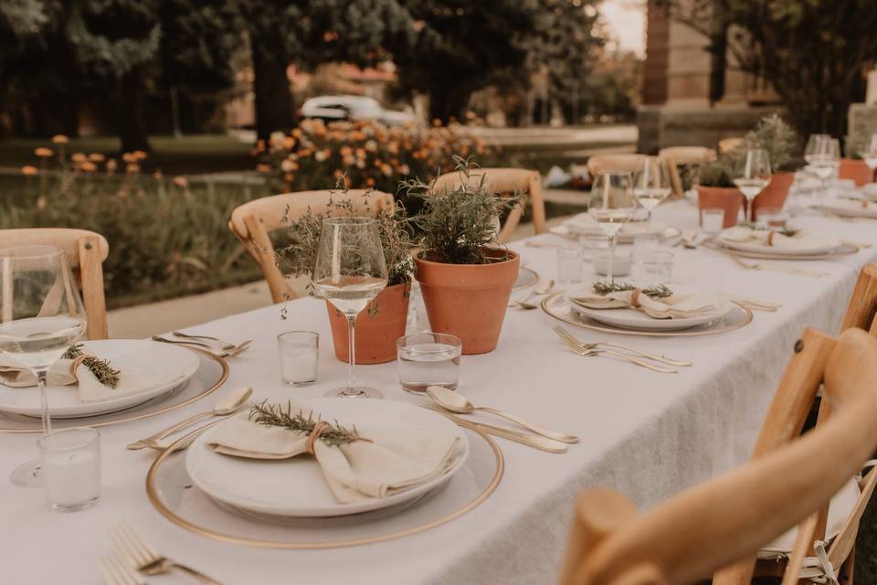 Rustic Italian Wedding Table