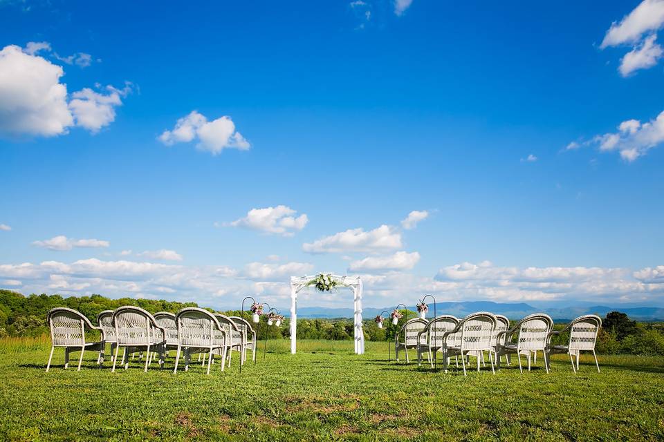 Outdoor wedding space