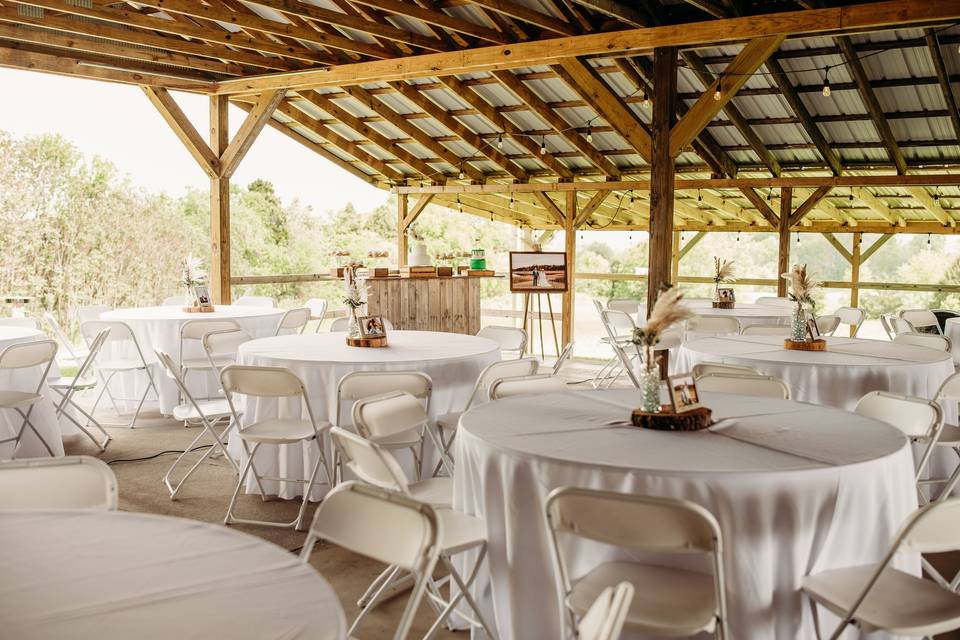 Covered pavilion for reception