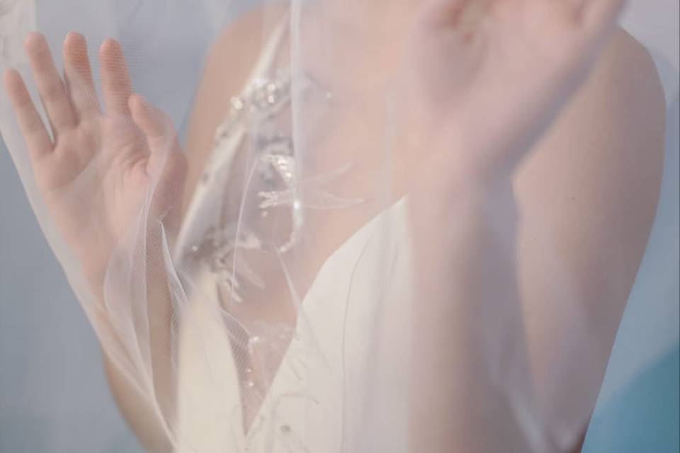 Bridal veil magazine shoot