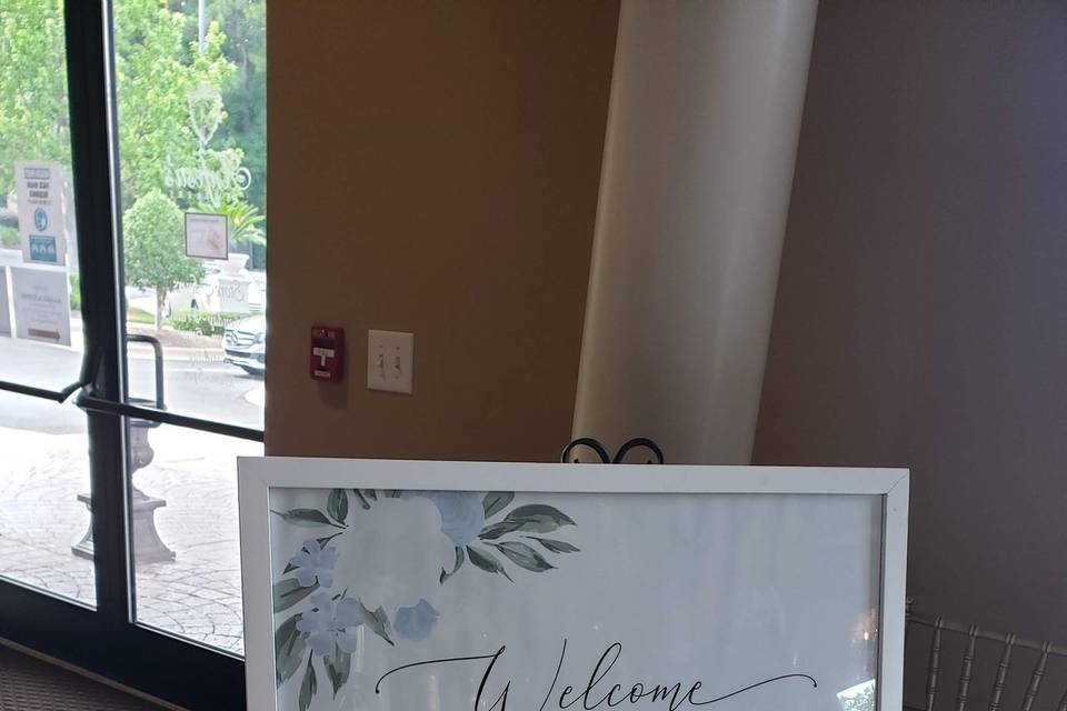 Welcome sign by Designer