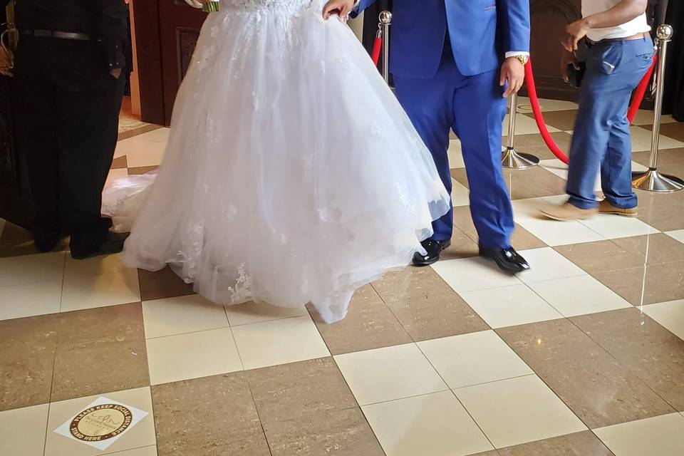 Here comes the couple!