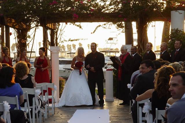 Outdoor wedding ceremony