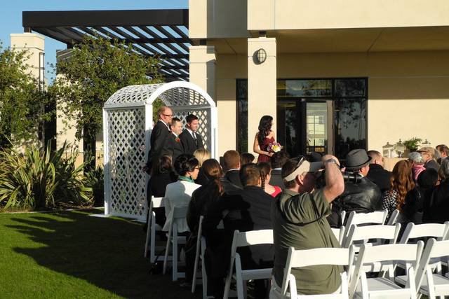 Outdoor wedding ceremony