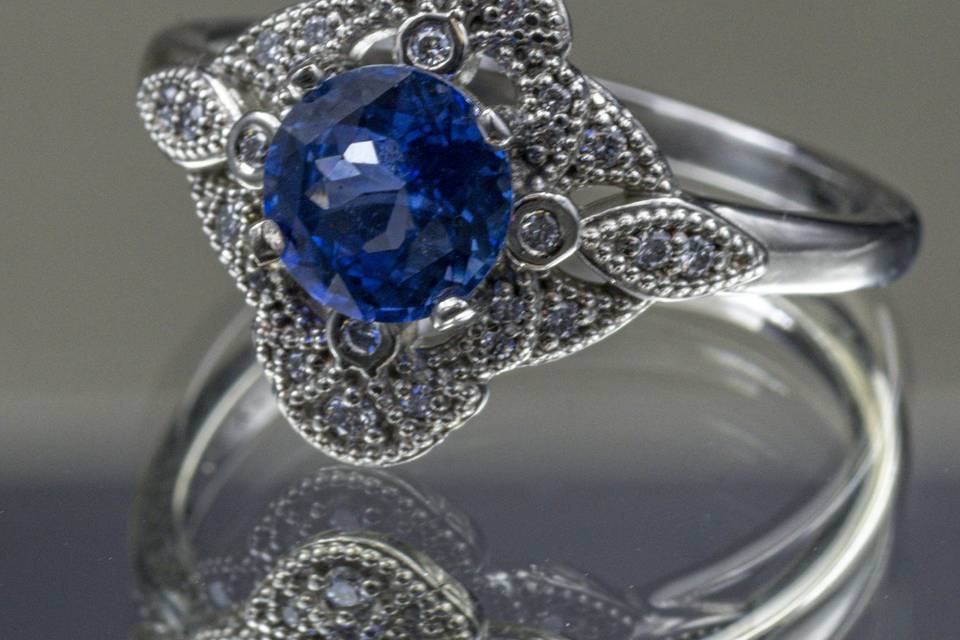 Sri Lanka Sapphire Custom Ring