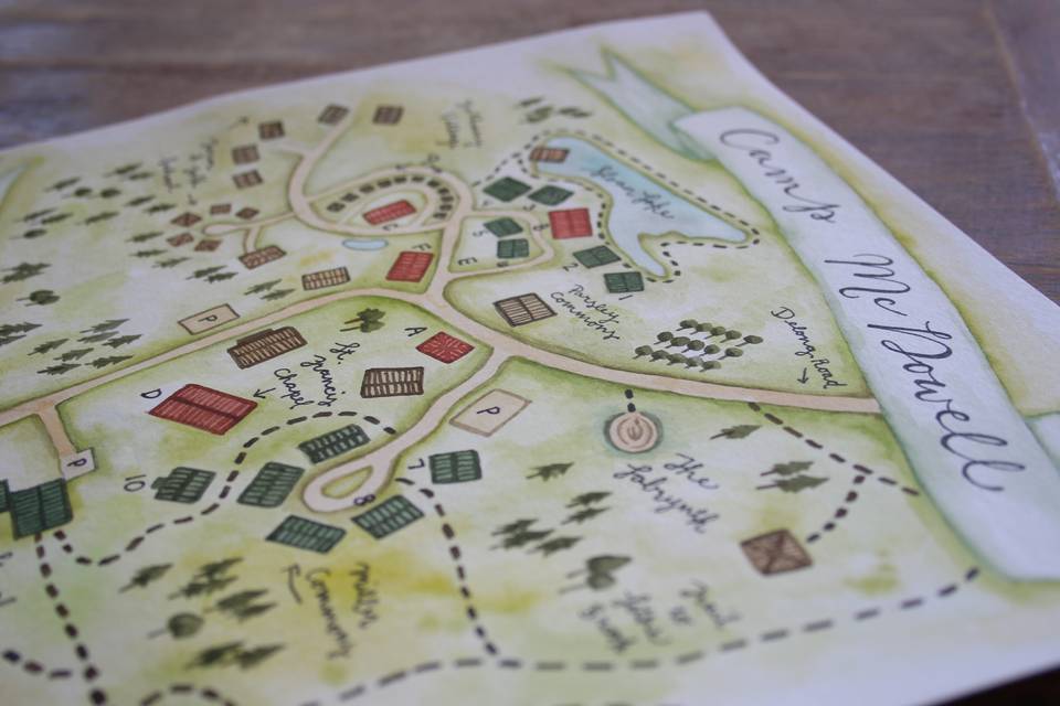 Custom Wedding Map