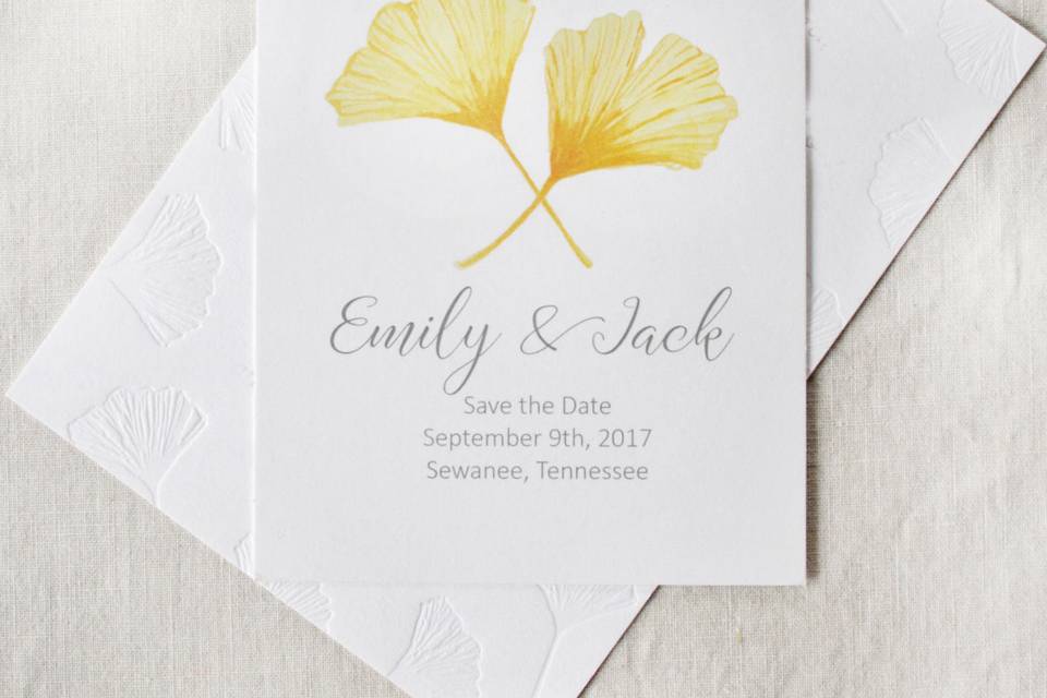 Ginkgo Save The Date