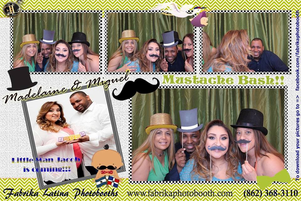 NJ Latin DJ - Baby Shower - Mustache Bashphotobooth rental