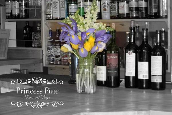 Floral Design arrangements using Iris, Snap Dragons and Tulips.