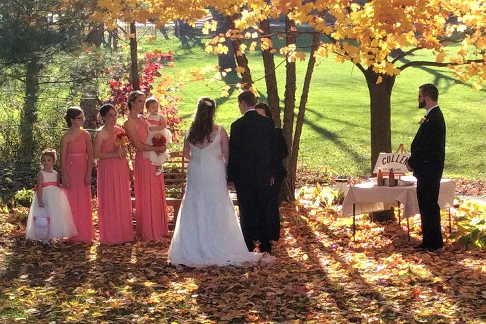 The gardens fall wedding