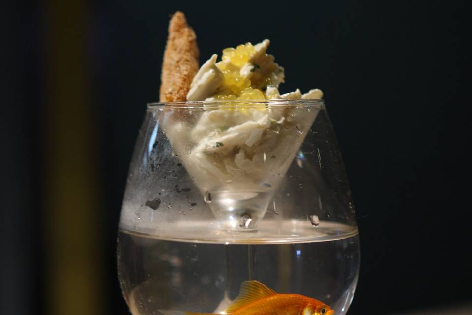 Crab meat appetizer
