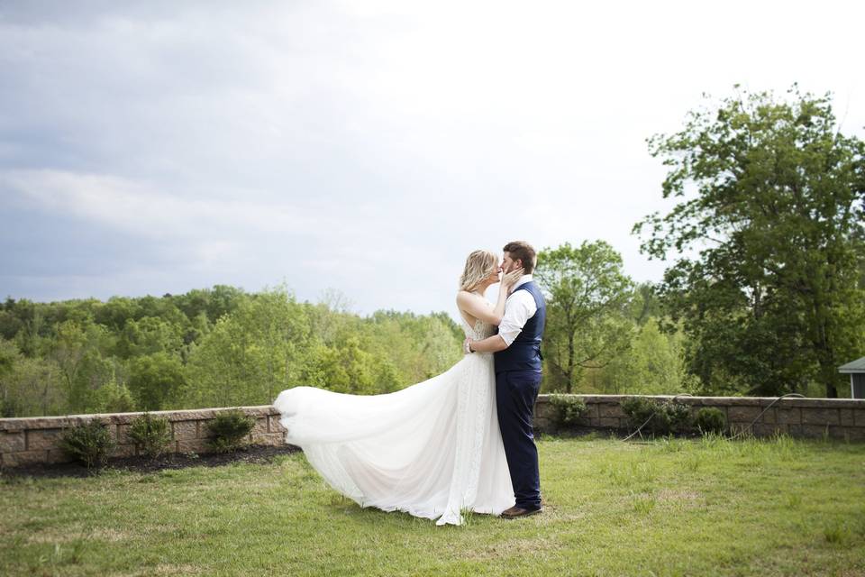 The bride and groom