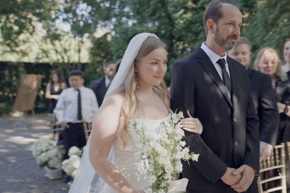 Bride Walking down Isle