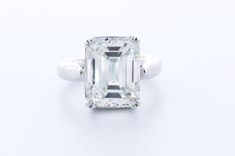 11-carat emerald-cut ring