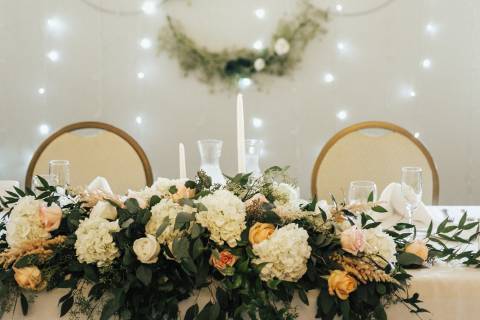 Floral table decor.