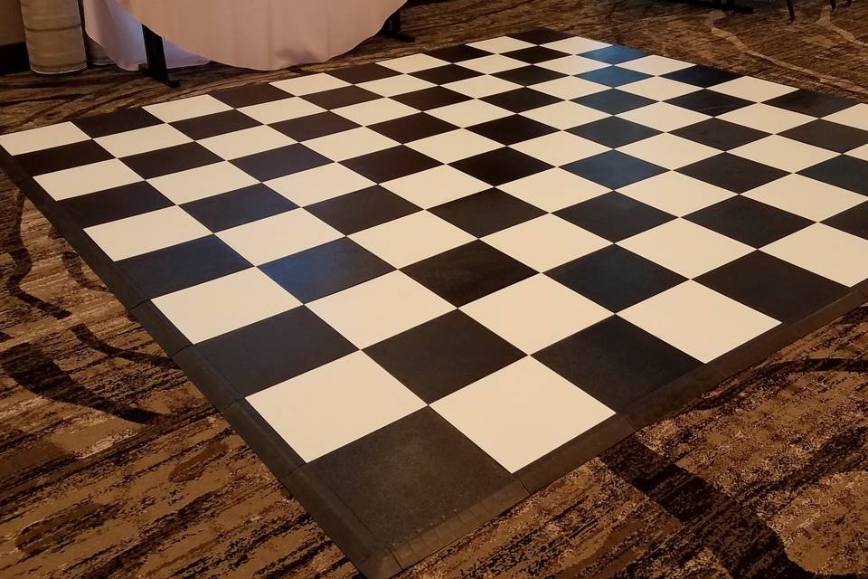 Chess board on the floor