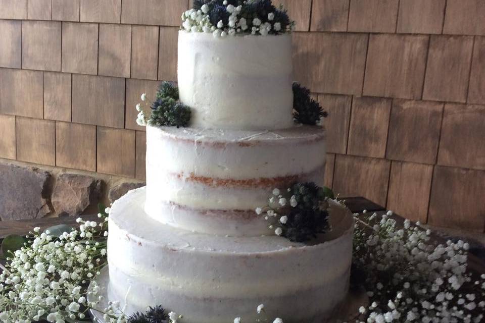 Three tier wedding cake