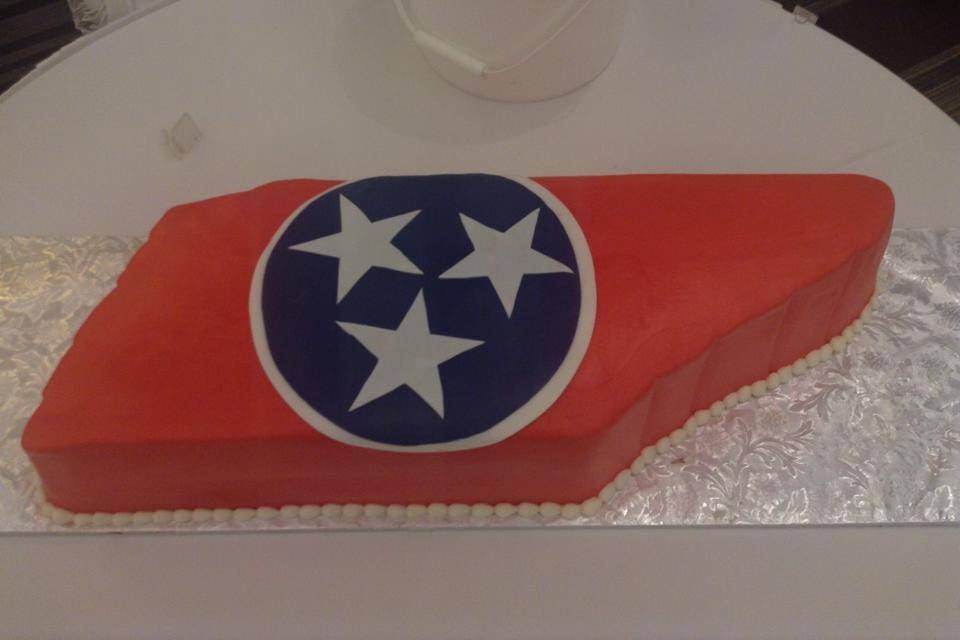 Tennessee state flag cake