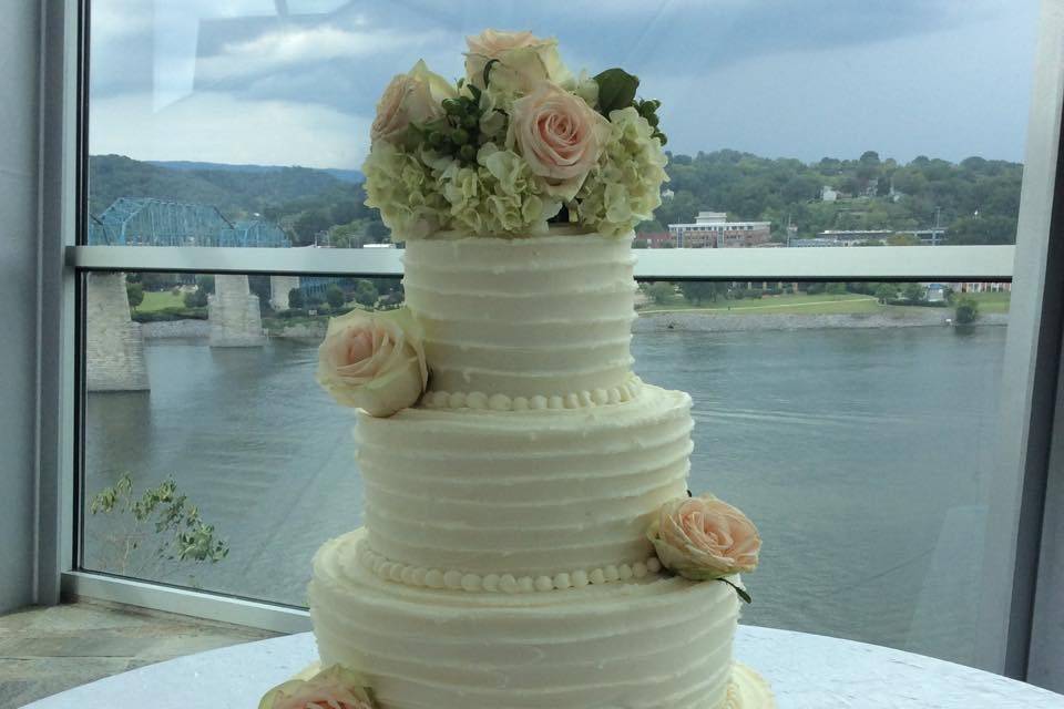 Four tier wedding cake