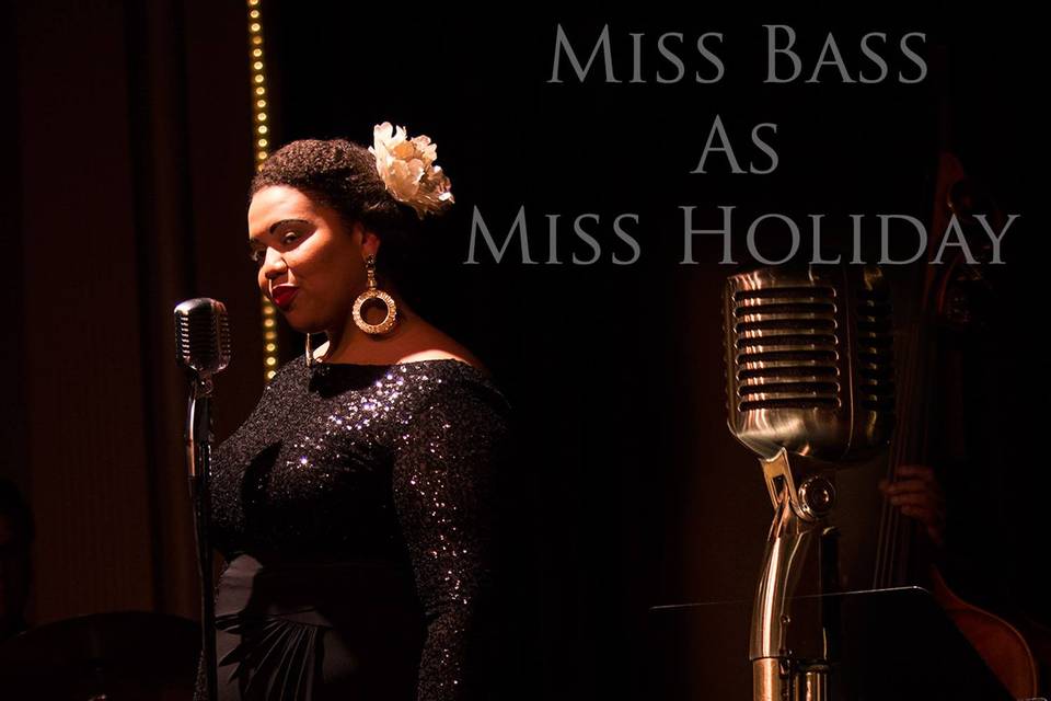 Performing as Billie Holiday