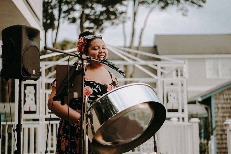 Backyard wedding fun