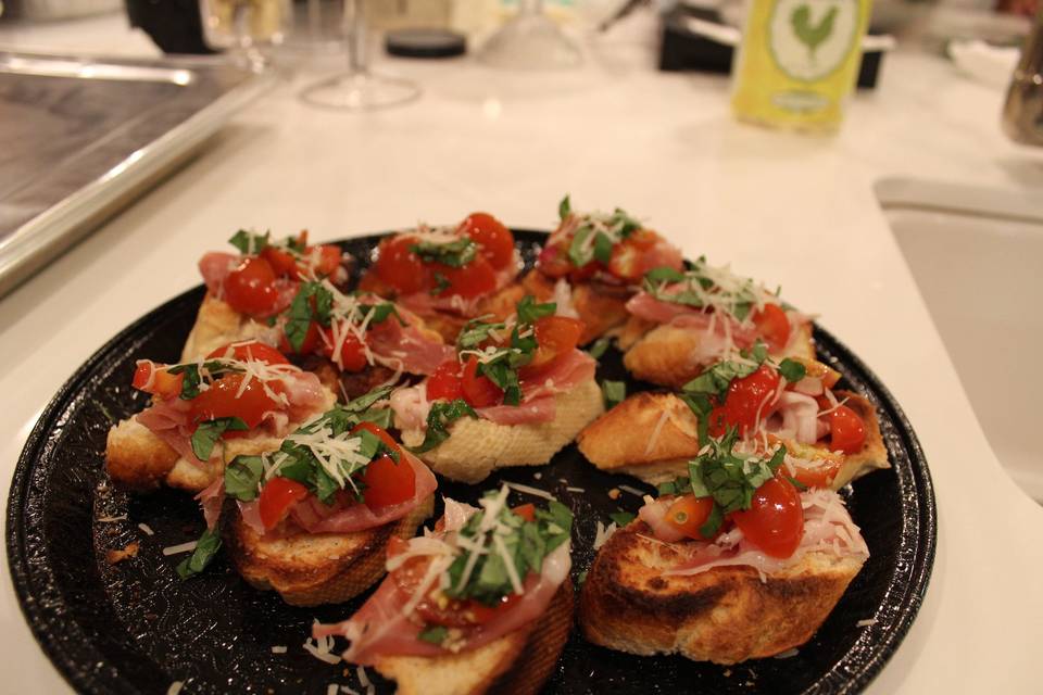 Bruschetta with Prosciutto.
