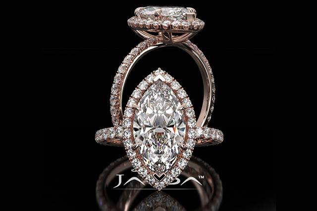 Marquise Halo Engagement Ring