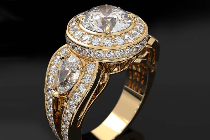 3 Stone Round Diamond Ring