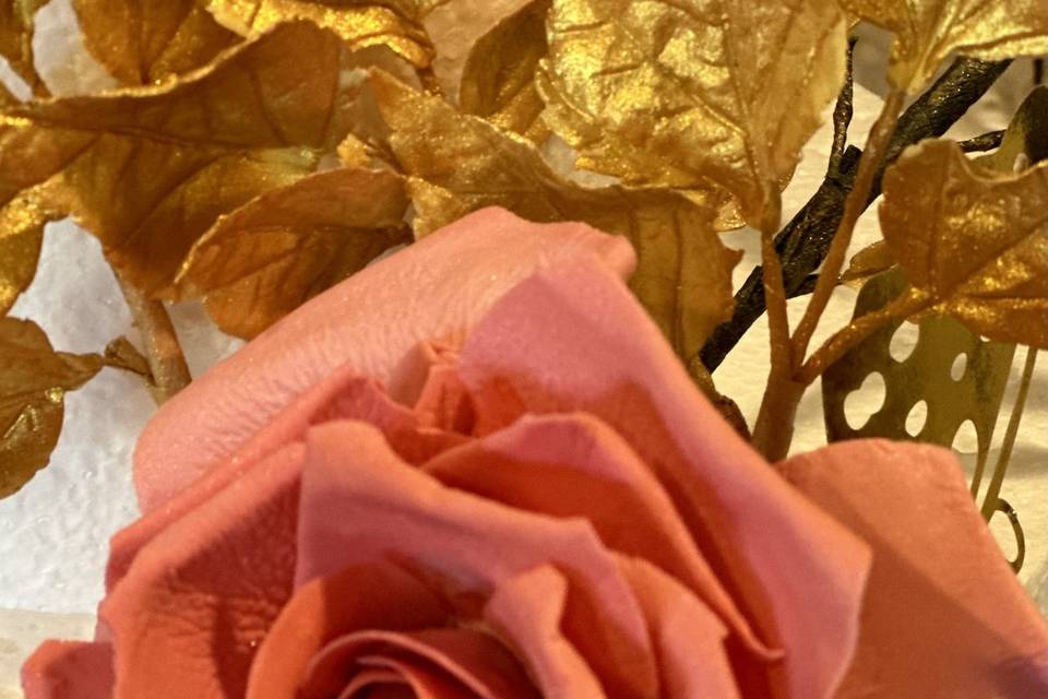 Deep Pink Sugar Flower Rose
