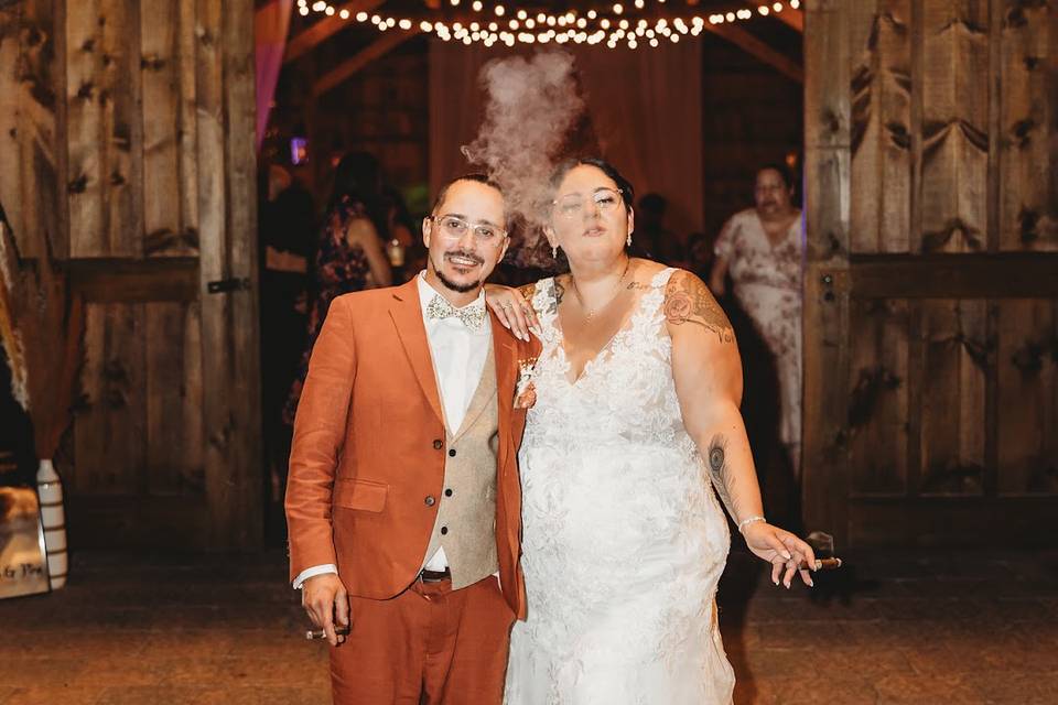 Basking in love and smoke.