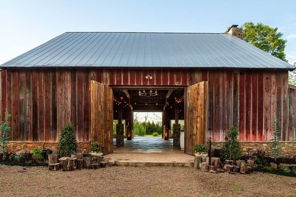 Barn Doors Open to Venue