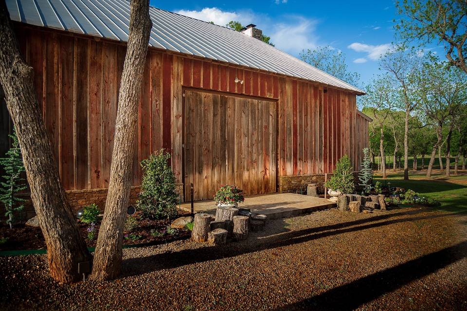 Barn Door Entrance to Venue