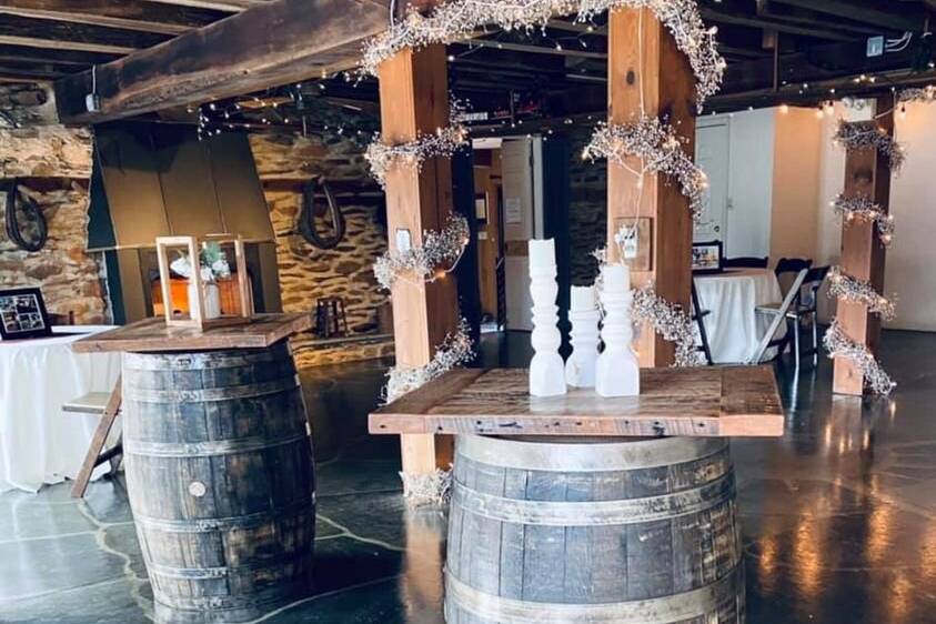 Whiskey Barrel Cocktail tables